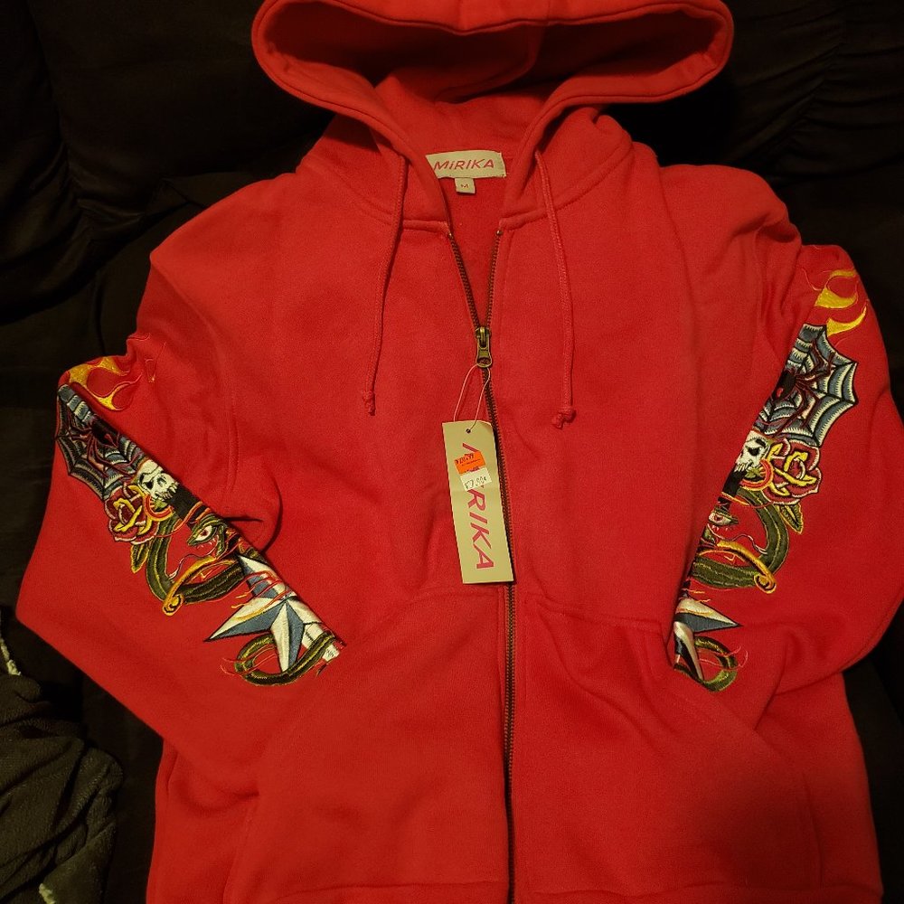 Mirika red tattoo hoodie